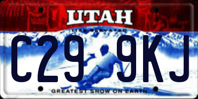 UT license plate C299KJ