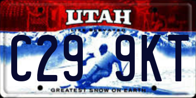 UT license plate C299KT