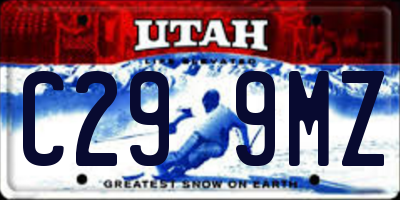 UT license plate C299MZ