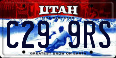 UT license plate C299RS