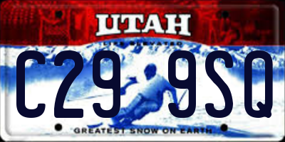 UT license plate C299SQ