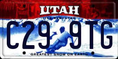 UT license plate C299TG