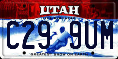 UT license plate C299UM