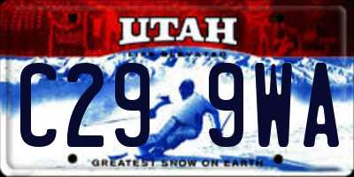 UT license plate C299WA