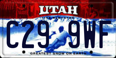 UT license plate C299WF