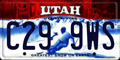 UT license plate C299WS