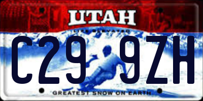 UT license plate C299ZH