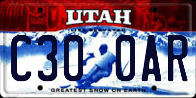 UT license plate C300AR