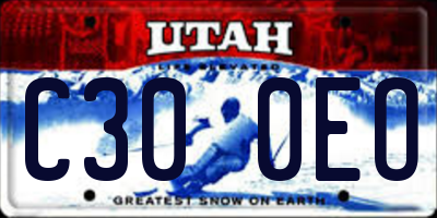 UT license plate C300EO
