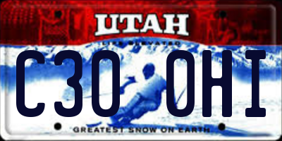UT license plate C300HI