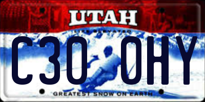 UT license plate C300HY