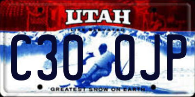 UT license plate C300JP