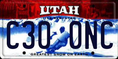 UT license plate C300NC