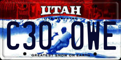 UT license plate C300WE