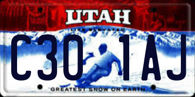 UT license plate C301AJ