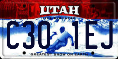 UT license plate C301EJ