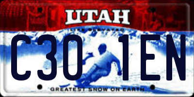UT license plate C301EN