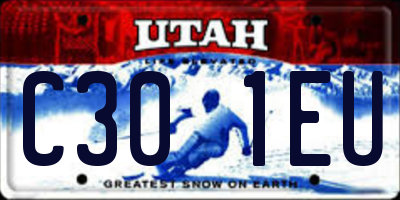 UT license plate C301EU