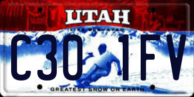 UT license plate C301FV