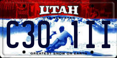 UT license plate C301II