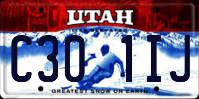 UT license plate C301IJ