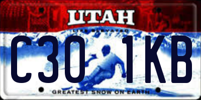 UT license plate C301KB