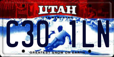 UT license plate C301LN