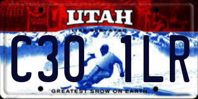 UT license plate C301LR