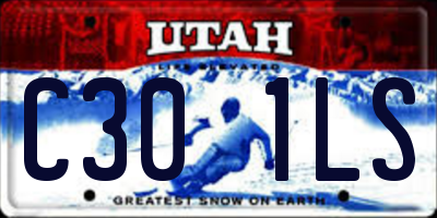 UT license plate C301LS
