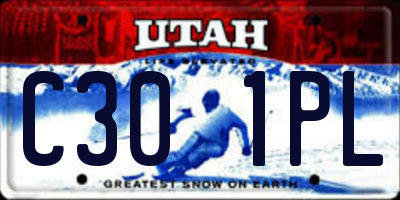 UT license plate C301PL