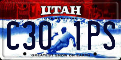 UT license plate C301PS