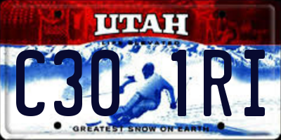 UT license plate C301RI