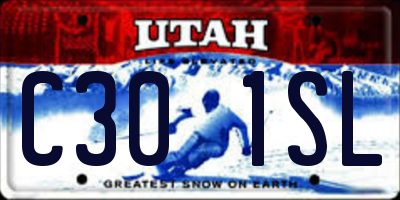 UT license plate C301SL