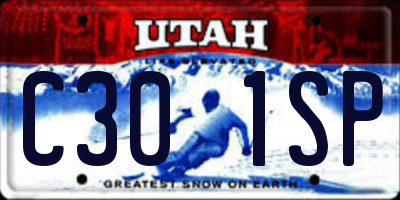 UT license plate C301SP