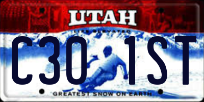 UT license plate C301ST