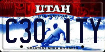 UT license plate C301TY