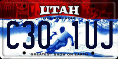 UT license plate C301UJ