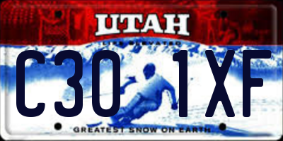 UT license plate C301XF
