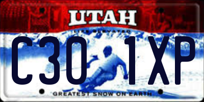 UT license plate C301XP