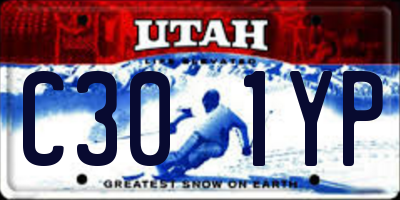 UT license plate C301YP
