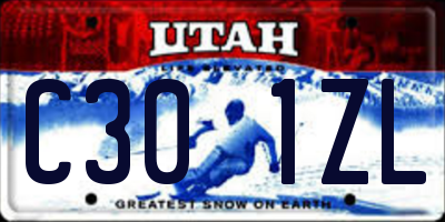 UT license plate C301ZL