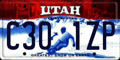 UT license plate C301ZP