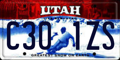 UT license plate C301ZS