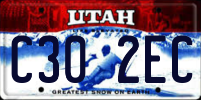 UT license plate C302EC