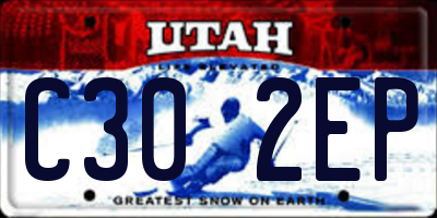 UT license plate C302EP