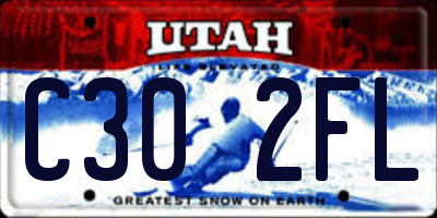 UT license plate C302FL