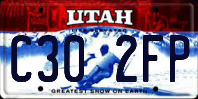 UT license plate C302FP