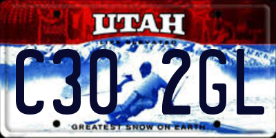 UT license plate C302GL