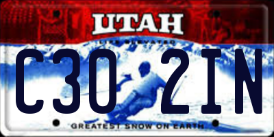 UT license plate C302IN