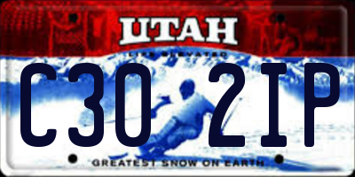 UT license plate C302IP